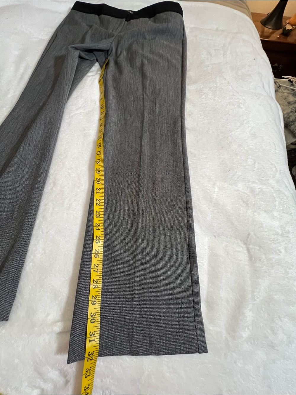 Express Women’s Gray Dress Pants with Black Waistband size 12R - Picture 5 of 9